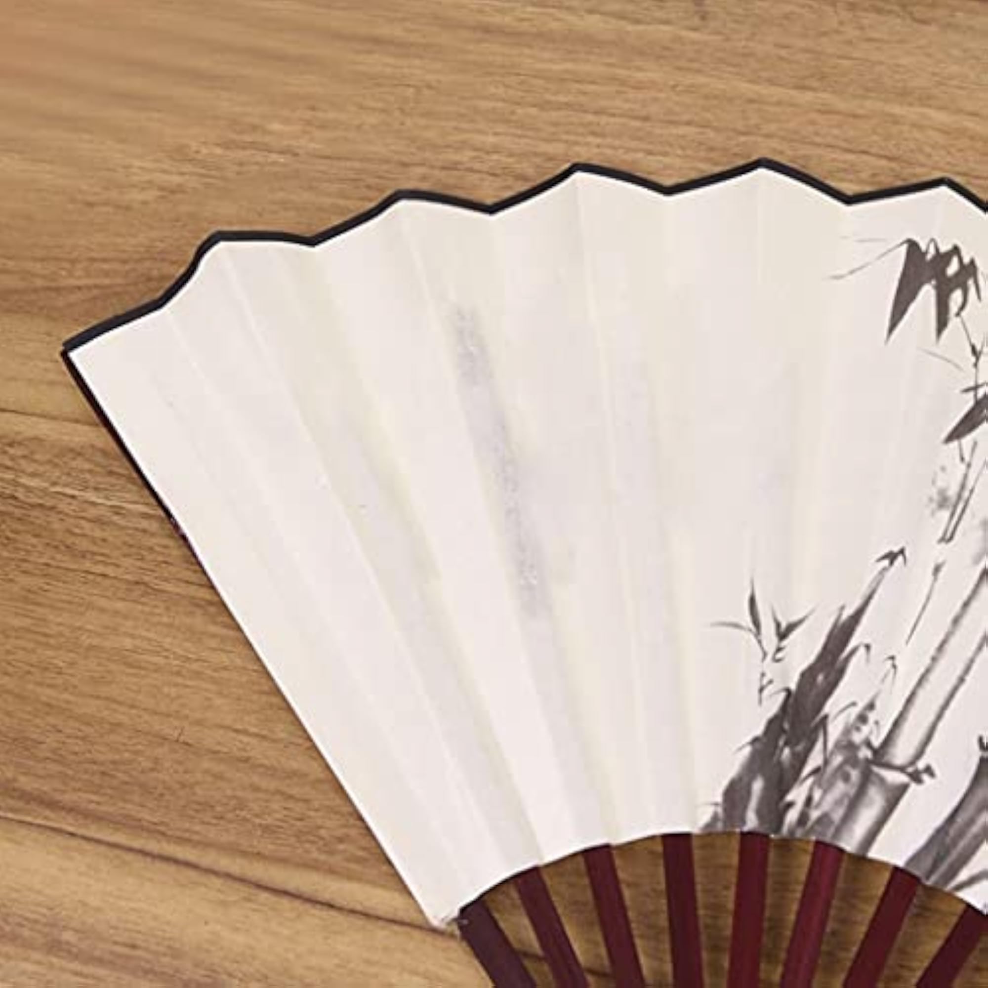 Bamboo Frame Floral Pattern Show Chinese Style Folding Hand Fan